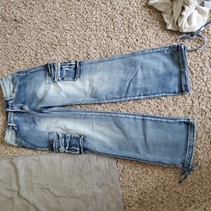 Stylish Blue Cargo Jeans